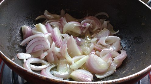Frying Onions.
