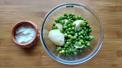 Potatoes, Peas & Curd